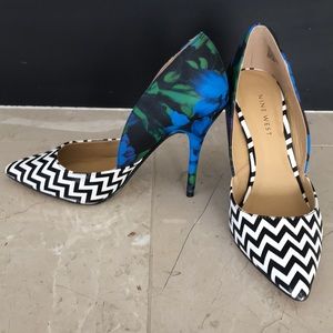 Nine West Black Multi Pumps 6.5